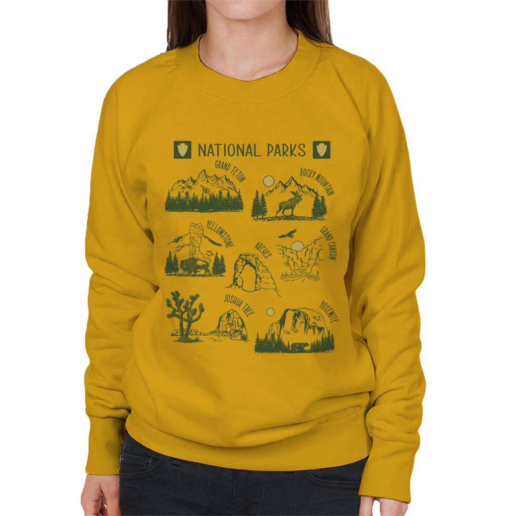 US National Parks Montage Women's Sweatshirt-ALL + EVERY