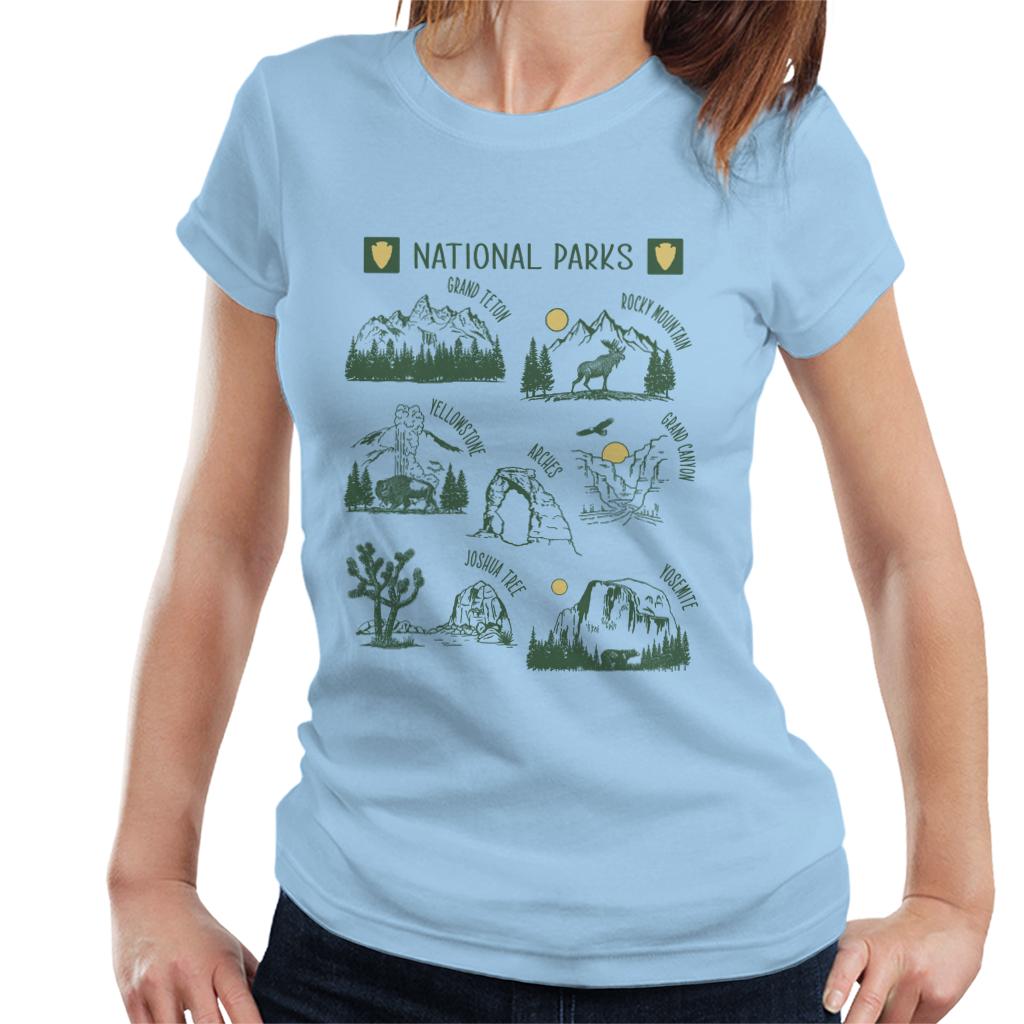 US National Parks Montage Women's T-Shirt-ALL + EVERY