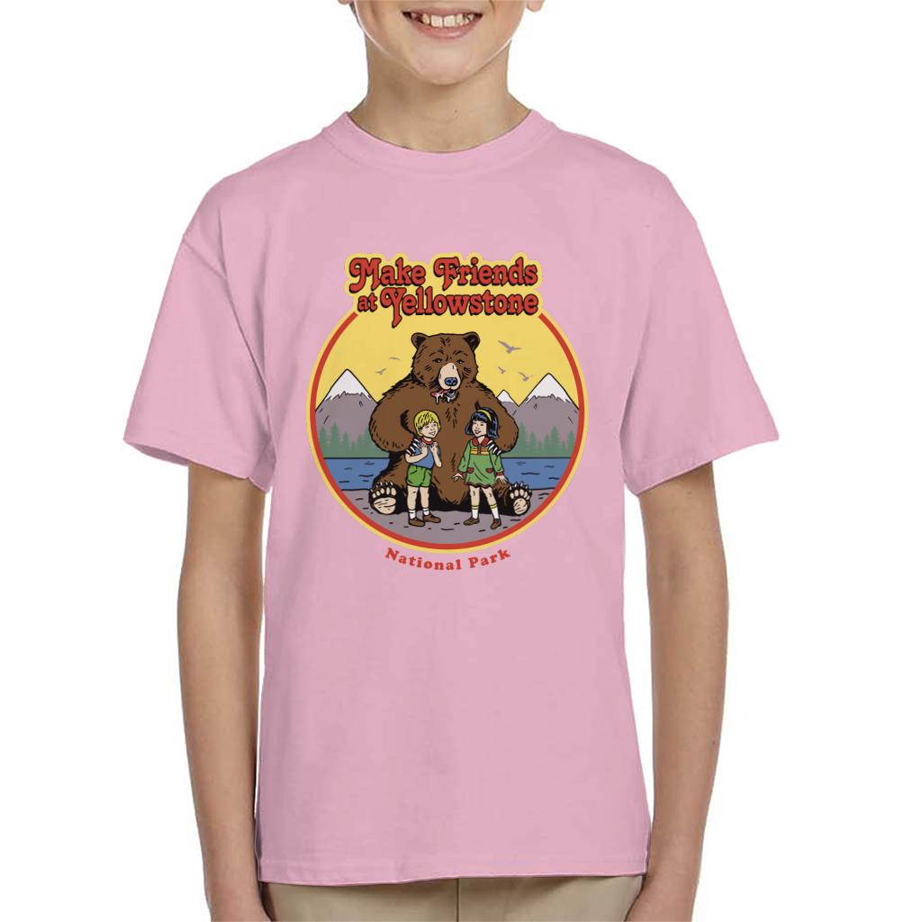 US National Parks Make Friends At Yellowstone Kid's T-Shirt-ALL + EVERY