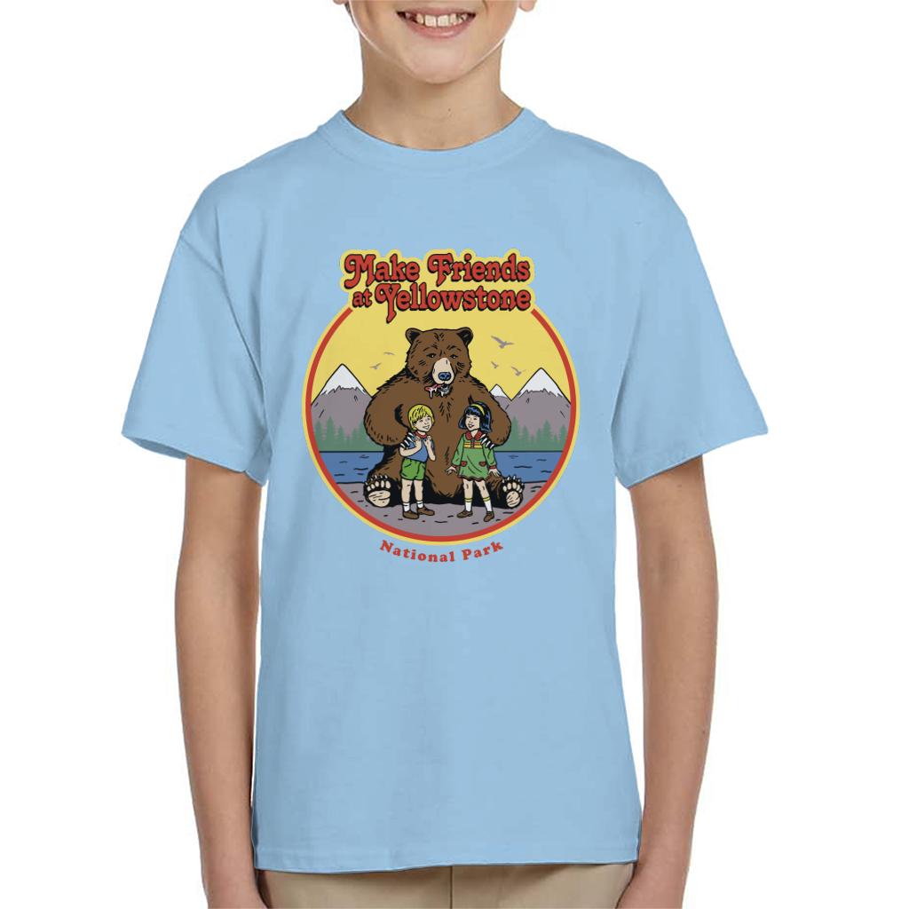 US National Parks Make Friends At Yellowstone Kid's T-Shirt-ALL + EVERY