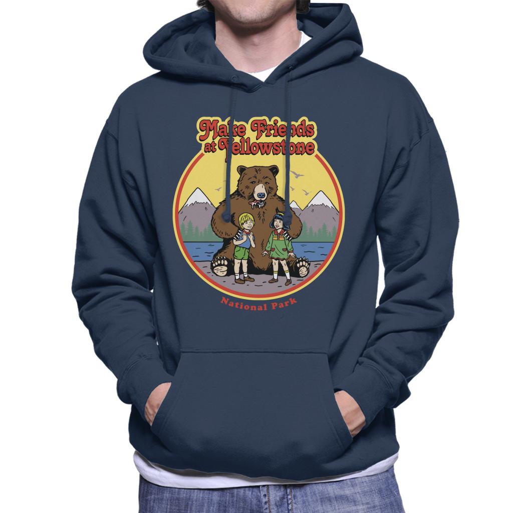 US National Parks Make Friends At Yellowstone Men's Hooded Sweatshirt-ALL + EVERY