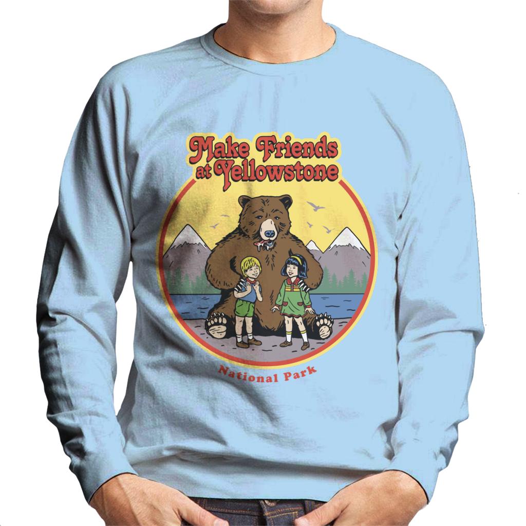 US National Parks Make Friends At Yellowstone Men's Sweatshirt-ALL + EVERY