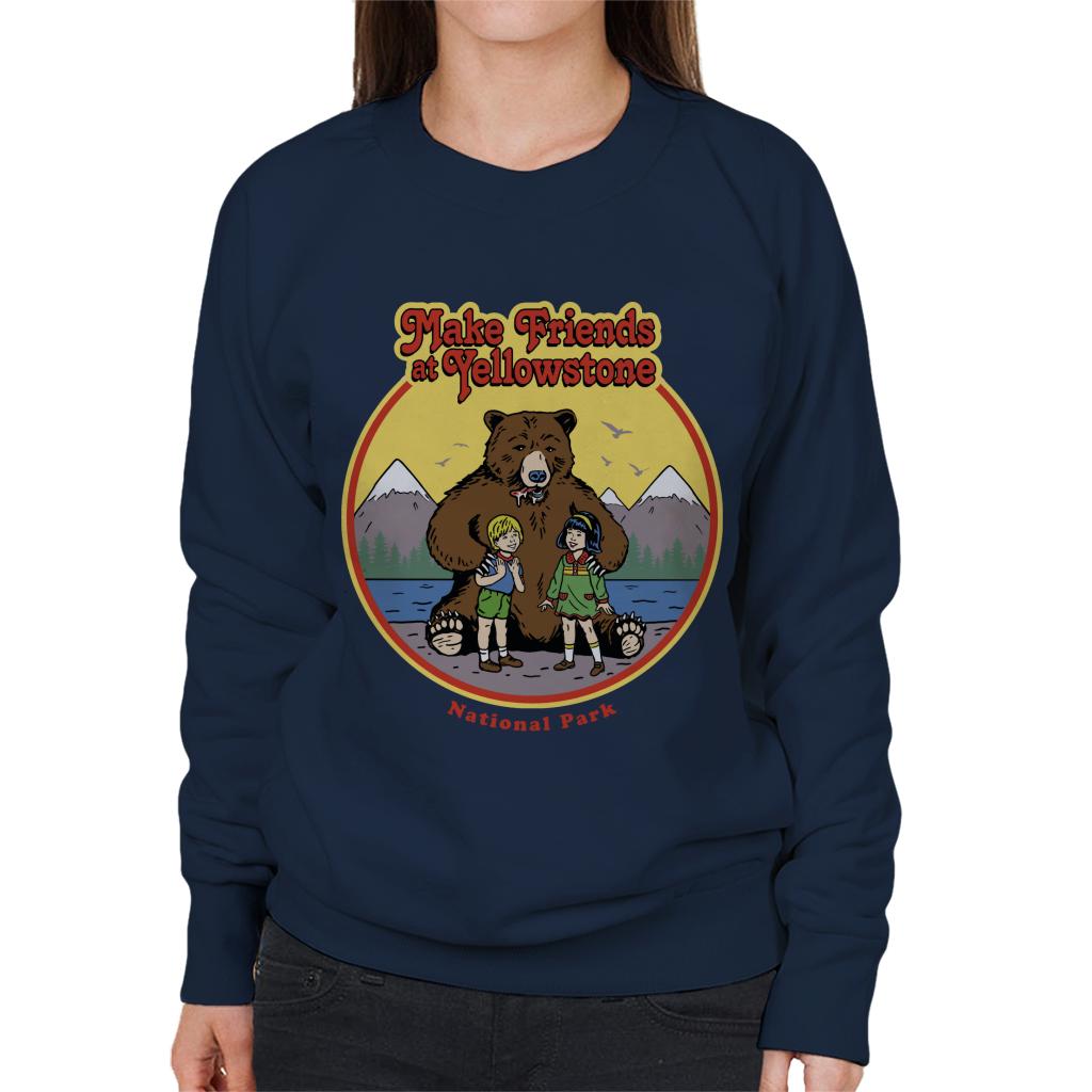 US National Parks Make Friends At Yellowstone Women's Sweatshirt-ALL + EVERY