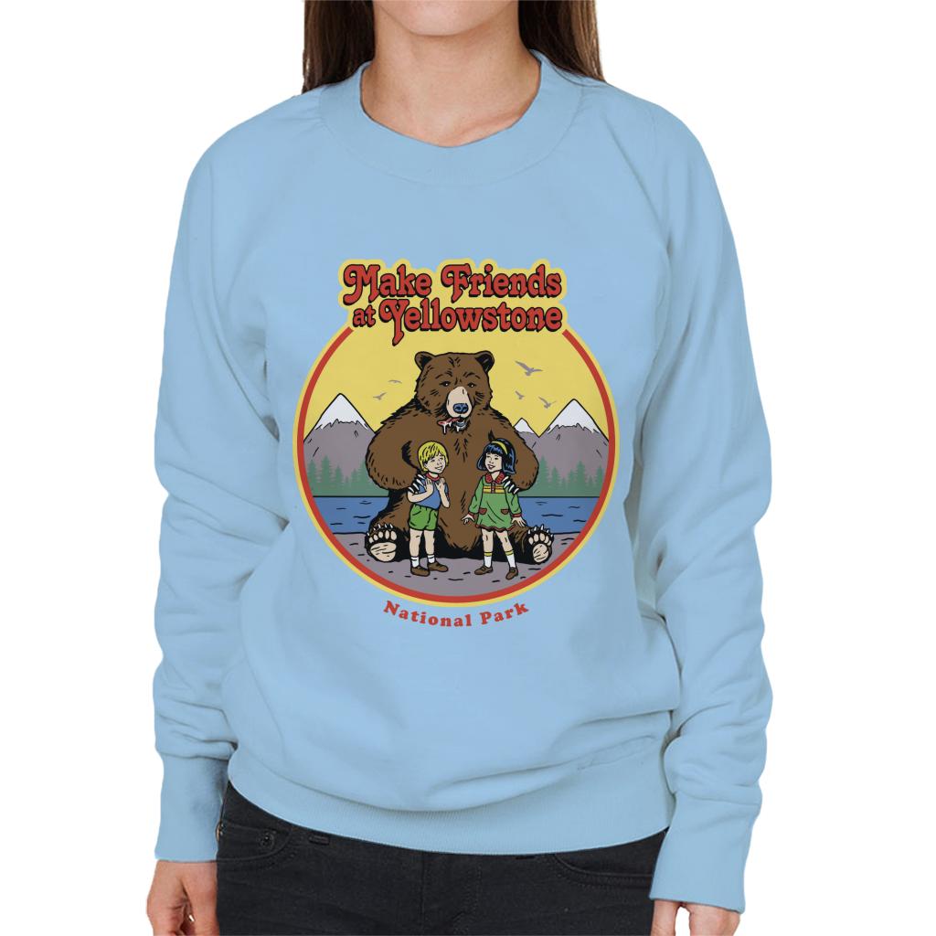 US National Parks Make Friends At Yellowstone Women's Sweatshirt-ALL + EVERY