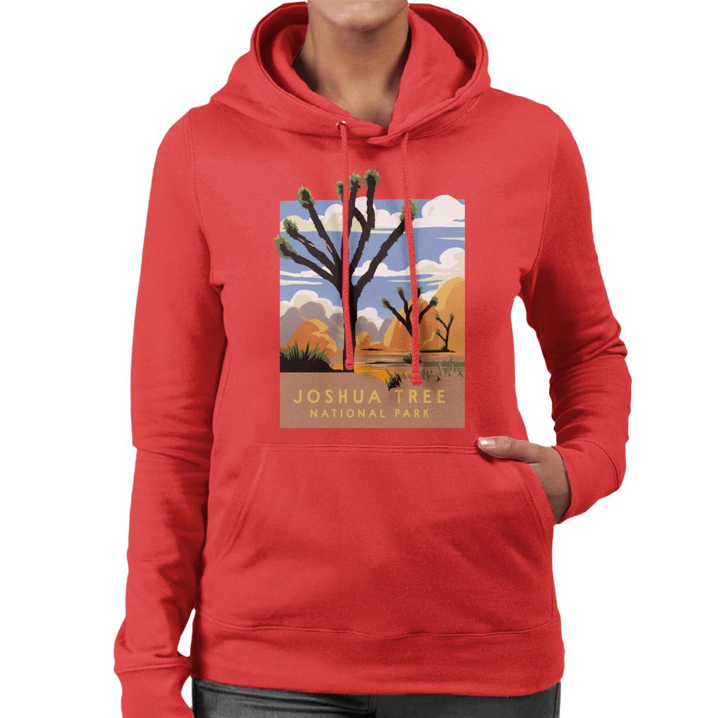 US National Parks Joshua Trees In The Distance Women's Hooded Sweatshirt-ALL + EVERY