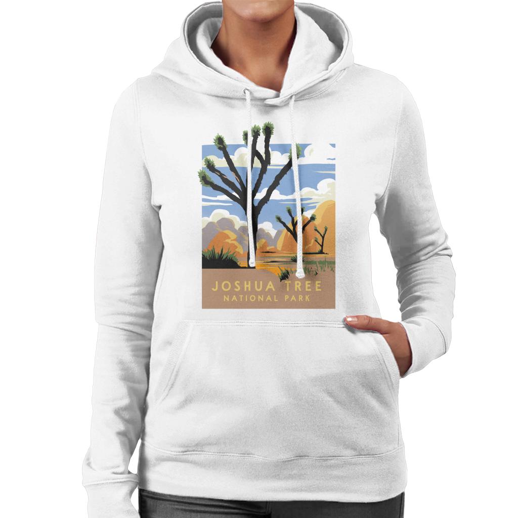 US National Parks Joshua Trees In The Distance Women's Hooded Sweatshirt-ALL + EVERY