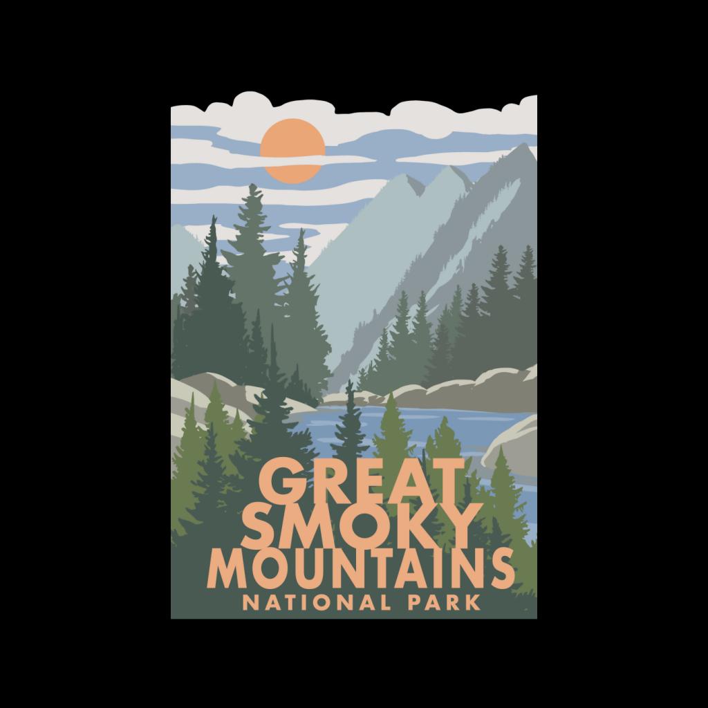 US National Parks Great Smoky Mountains Men's T-Shirt-ALL + EVERY