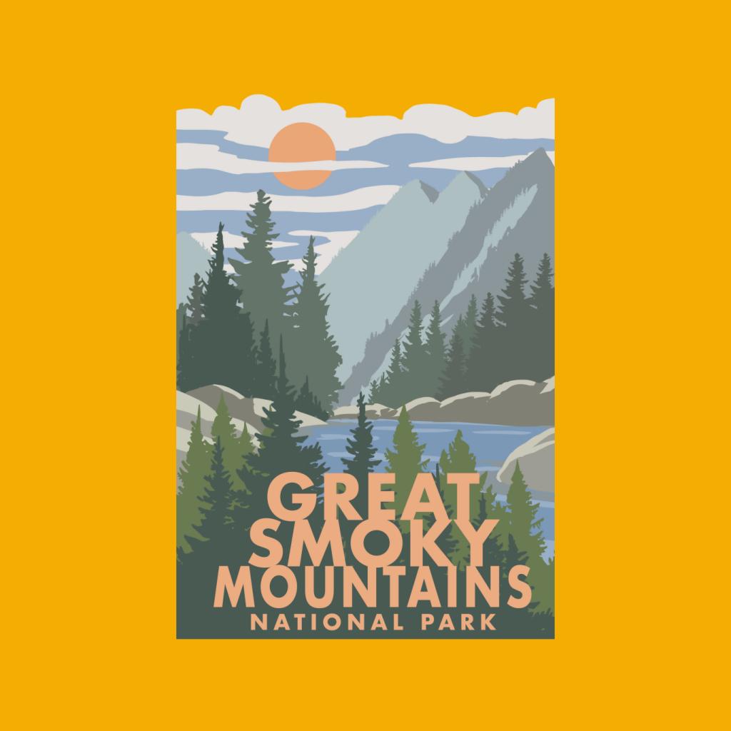 US National Parks Great Smoky Mountains Men's T-Shirt-ALL + EVERY