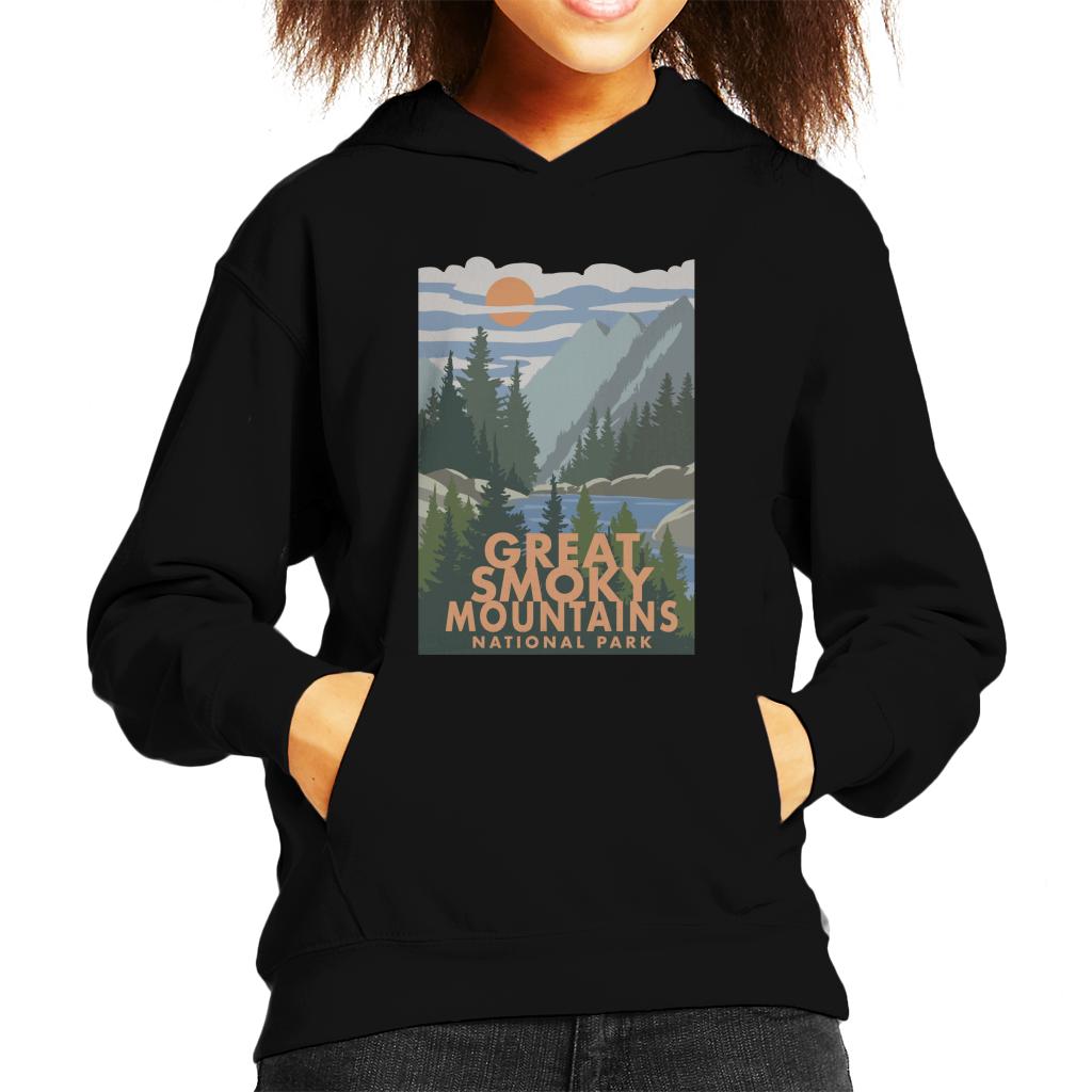 US National Parks Great Smoky Mountains Kid's Hooded Sweatshirt-ALL + EVERY