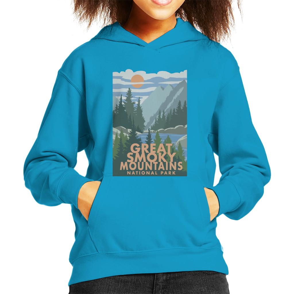 US National Parks Great Smoky Mountains Kid's Hooded Sweatshirt-ALL + EVERY