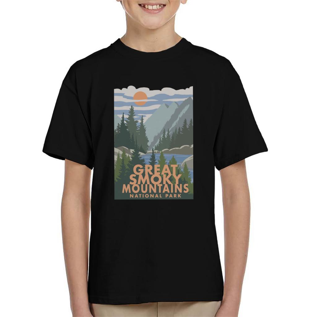 US National Parks Great Smoky Mountains Kid's T-Shirt-ALL + EVERY