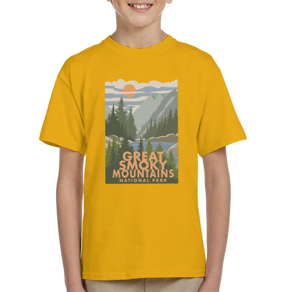 US National Parks Great Smoky Mountains Kid's T-Shirt-ALL + EVERY