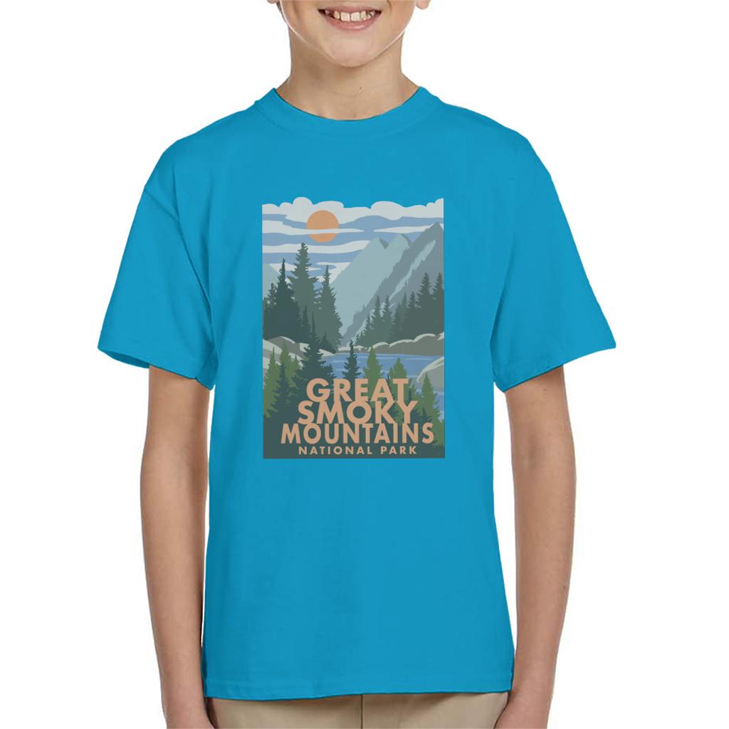 US National Parks Great Smoky Mountains Kid's T-Shirt-ALL + EVERY