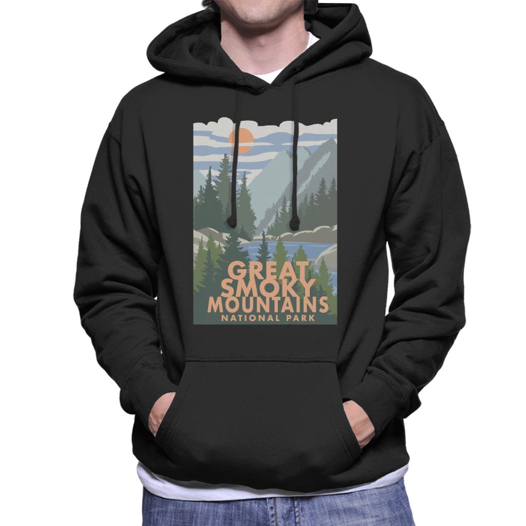 US National Parks Great Smoky Mountains Men's Hooded Sweatshirt-ALL + EVERY