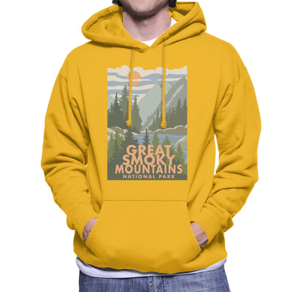 US National Parks Great Smoky Mountains Men's Hooded Sweatshirt-ALL + EVERY