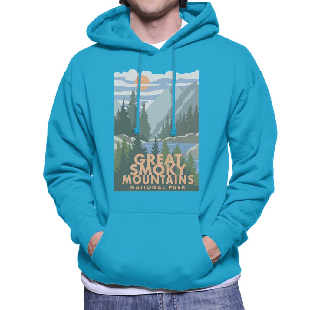 US National Parks Great Smoky Mountains Men's Hooded Sweatshirt-ALL + EVERY