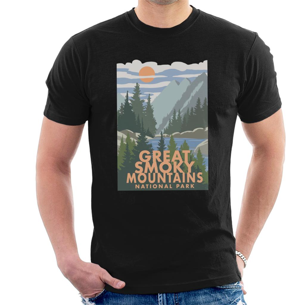 US National Parks Great Smoky Mountains Men's T-Shirt-ALL + EVERY