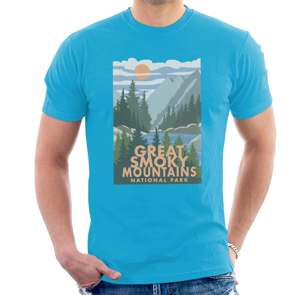 US National Parks Great Smoky Mountains Men's T-Shirt-ALL + EVERY