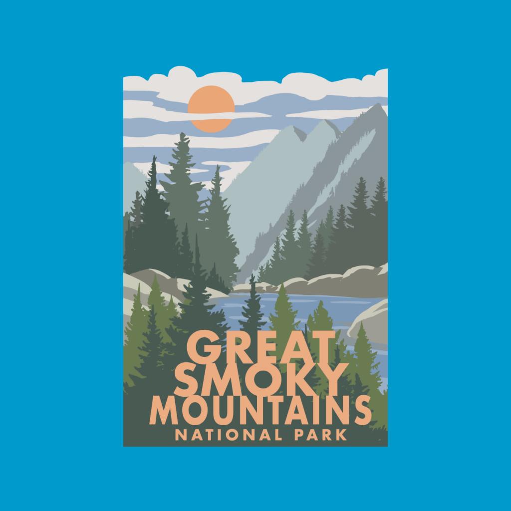 US National Parks Great Smoky Mountains Men's T-Shirt-ALL + EVERY