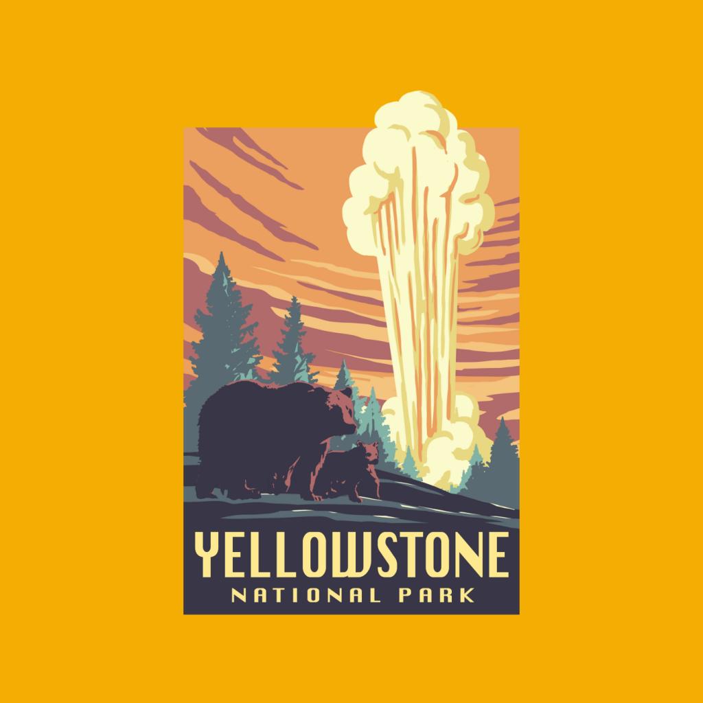 US National Parks Yellowstone Men's T-Shirt-ALL + EVERY