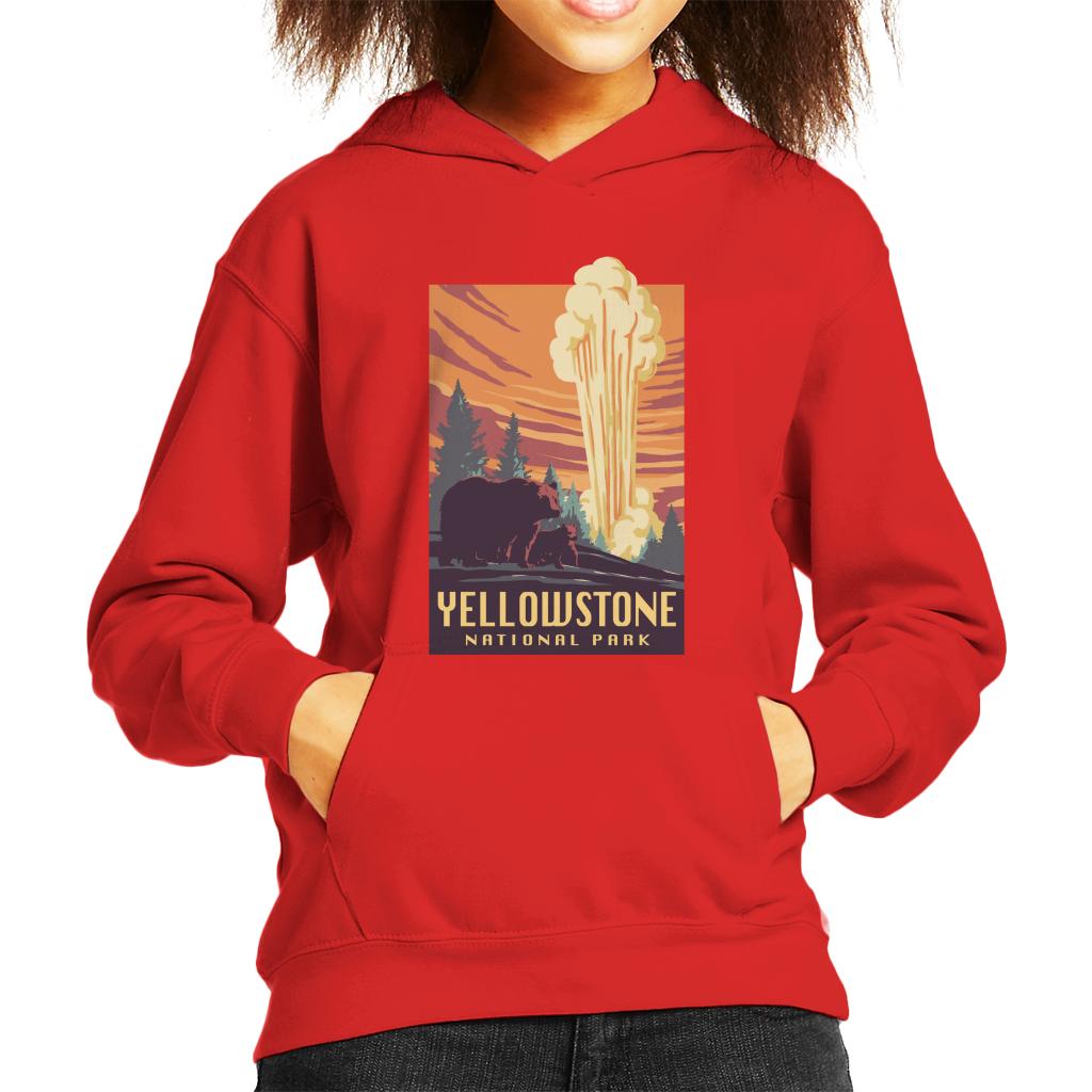 US National Parks Yellowstone Kid's Hooded Sweatshirt-ALL + EVERY