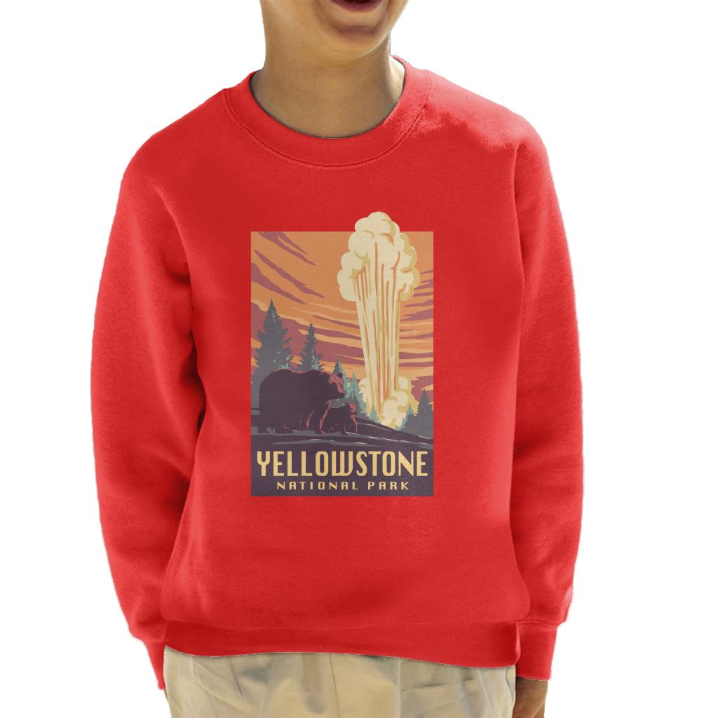 US National Parks Yellowstone Kid's Sweatshirt-ALL + EVERY