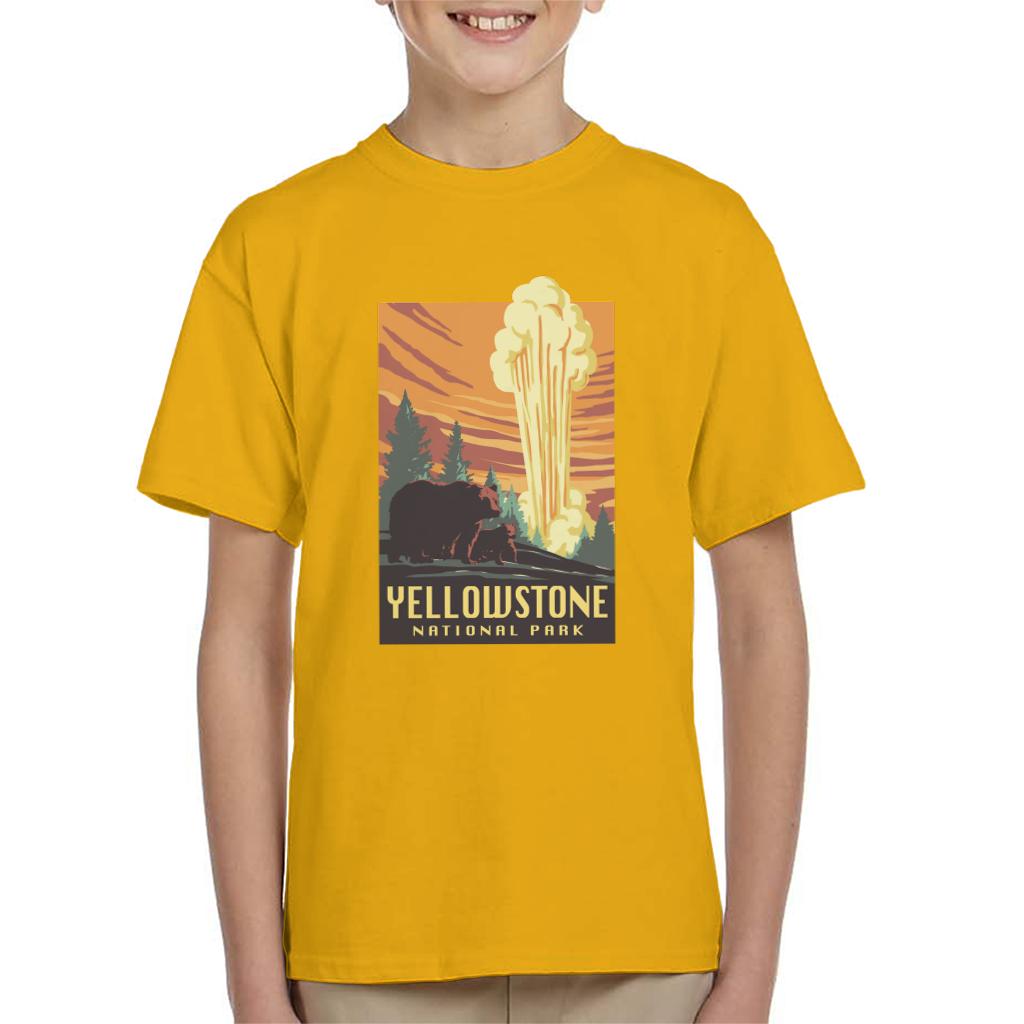 US National Parks Yellowstone Kid's T-Shirt-ALL + EVERY