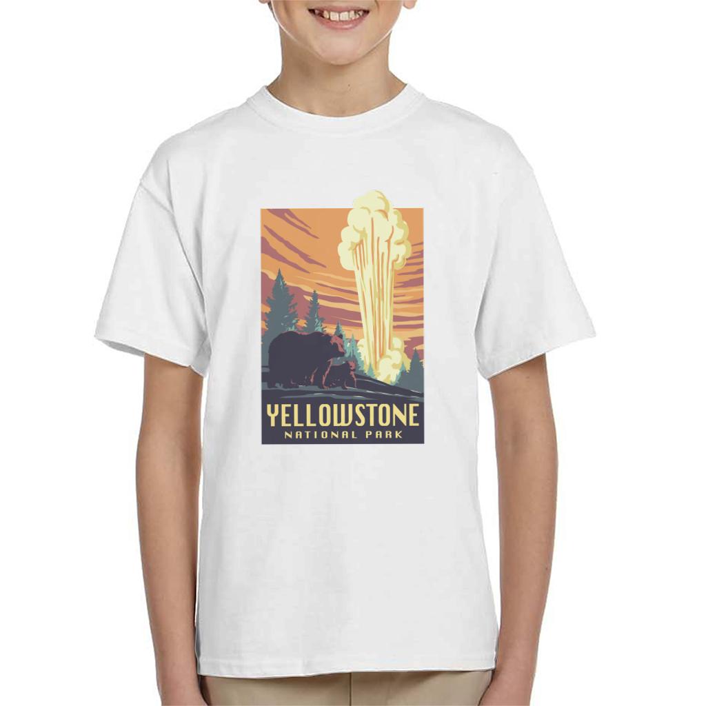 US National Parks Yellowstone Kid's T-Shirt-ALL + EVERY