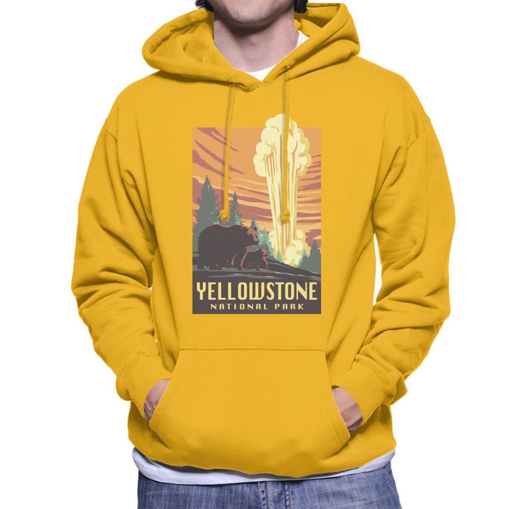 US National Parks Yellowstone Men's Hooded Sweatshirt-ALL + EVERY