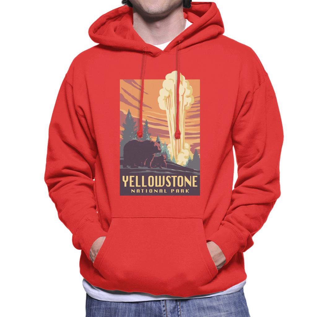 US National Parks Yellowstone Men's Hooded Sweatshirt-ALL + EVERY