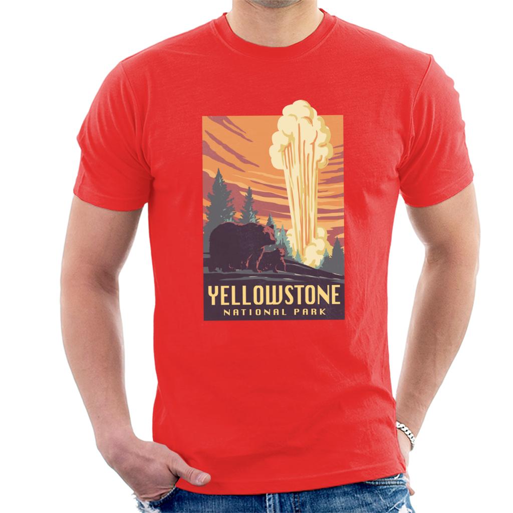 US National Parks Yellowstone Men's T-Shirt-ALL + EVERY