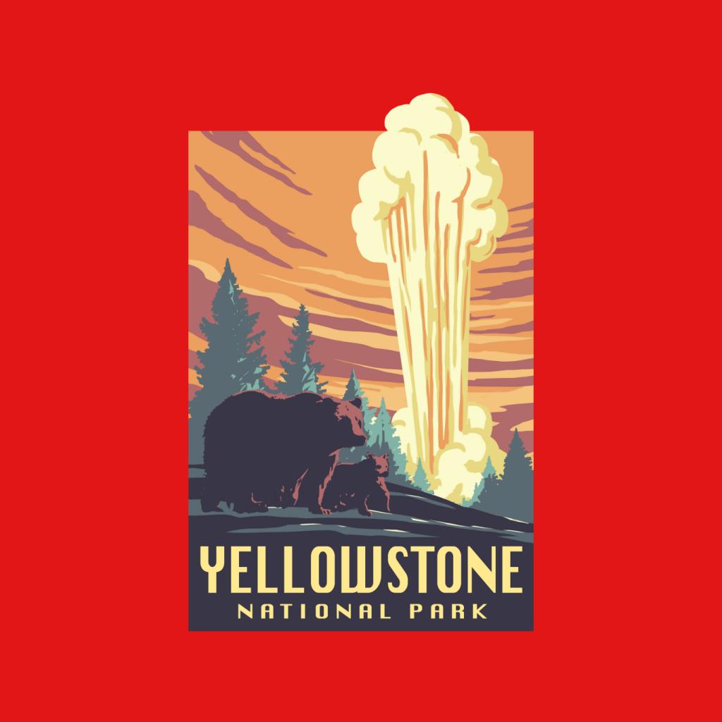 US National Parks Yellowstone Men's T-Shirt-ALL + EVERY