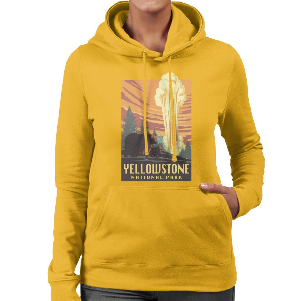 US National Parks Yellowstone Women's Hooded Sweatshirt-ALL + EVERY