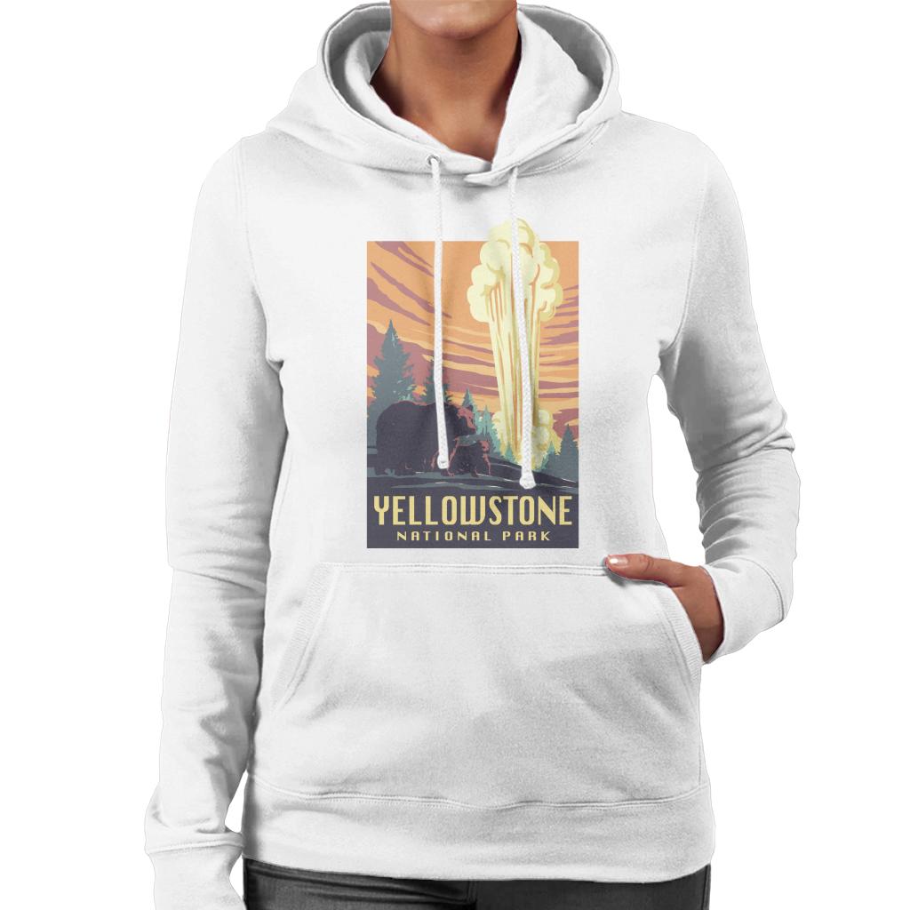 US National Parks Yellowstone Women's Hooded Sweatshirt-ALL + EVERY