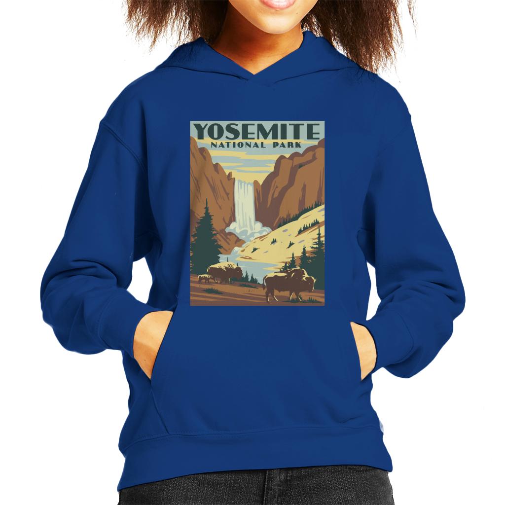 US National Parks Yosemite Waterfall Kid's Hooded Sweatshirt-ALL + EVERY