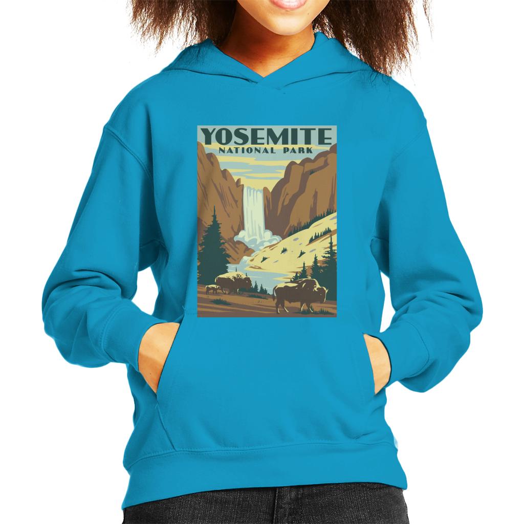 US National Parks Yosemite Waterfall Kid's Hooded Sweatshirt-ALL + EVERY