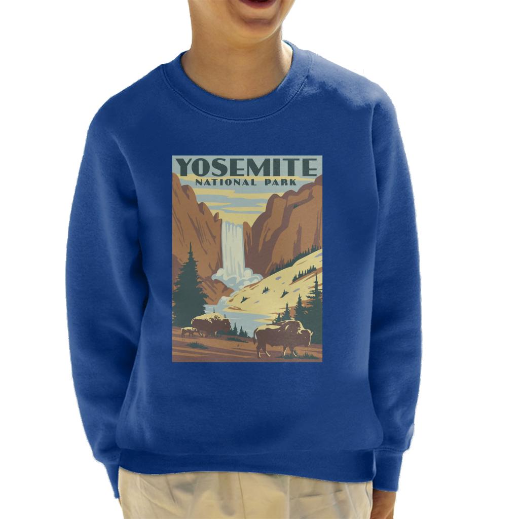 US National Parks Yosemite Waterfall Kid's Sweatshirt-ALL + EVERY