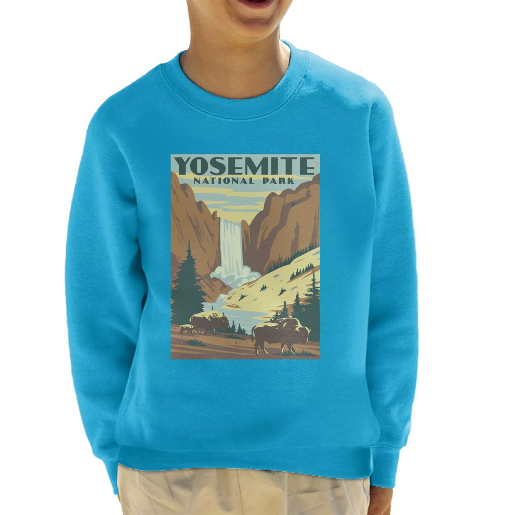 US National Parks Yosemite Waterfall Kid's Sweatshirt-ALL + EVERY