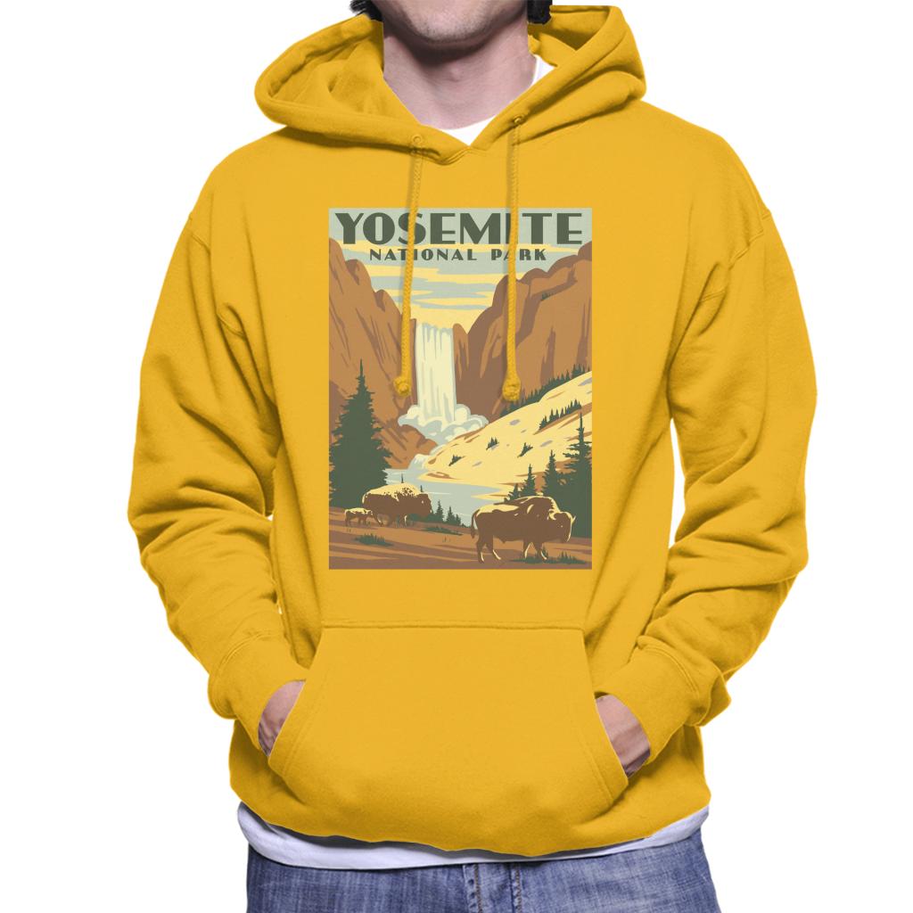 US National Parks Yosemite Waterfall Men's Hooded Sweatshirt-ALL + EVERY