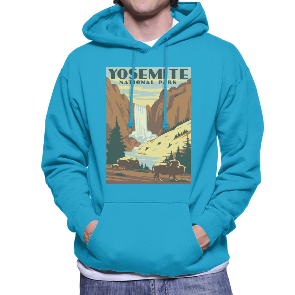 US National Parks Yosemite Waterfall Men's Hooded Sweatshirt-ALL + EVERY