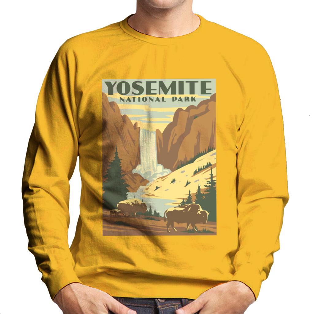 US National Parks Yosemite Waterfall Men's Sweatshirt-ALL + EVERY