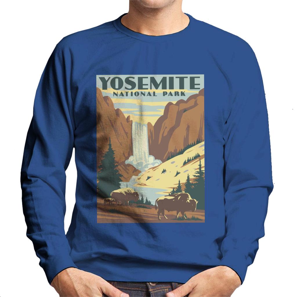 US National Parks Yosemite Waterfall Men's Sweatshirt-ALL + EVERY