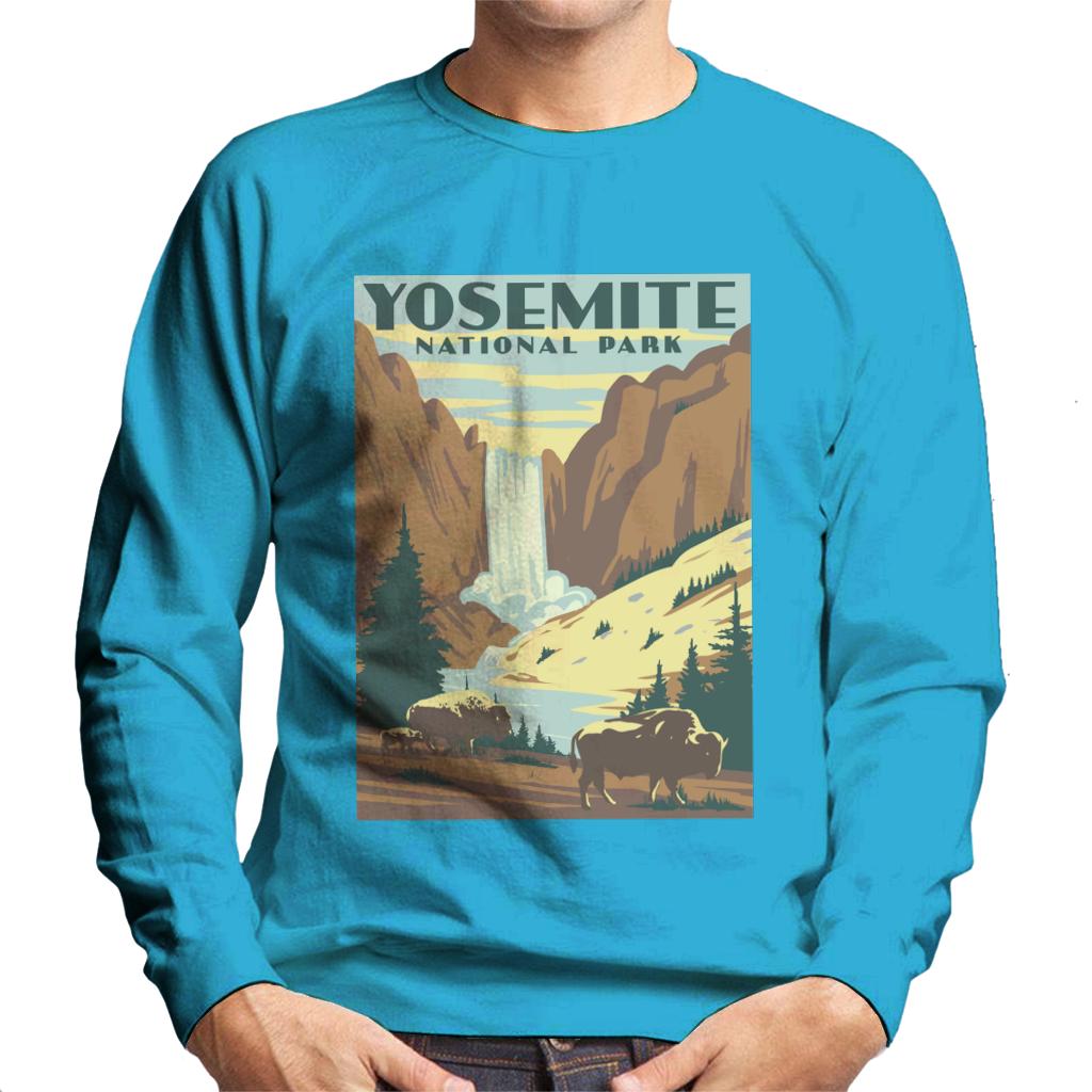 US National Parks Yosemite Waterfall Men's Sweatshirt-ALL + EVERY