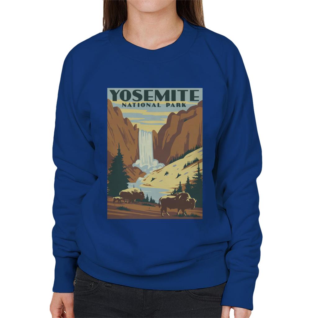 US National Parks Yosemite Waterfall Women's Sweatshirt-ALL + EVERY