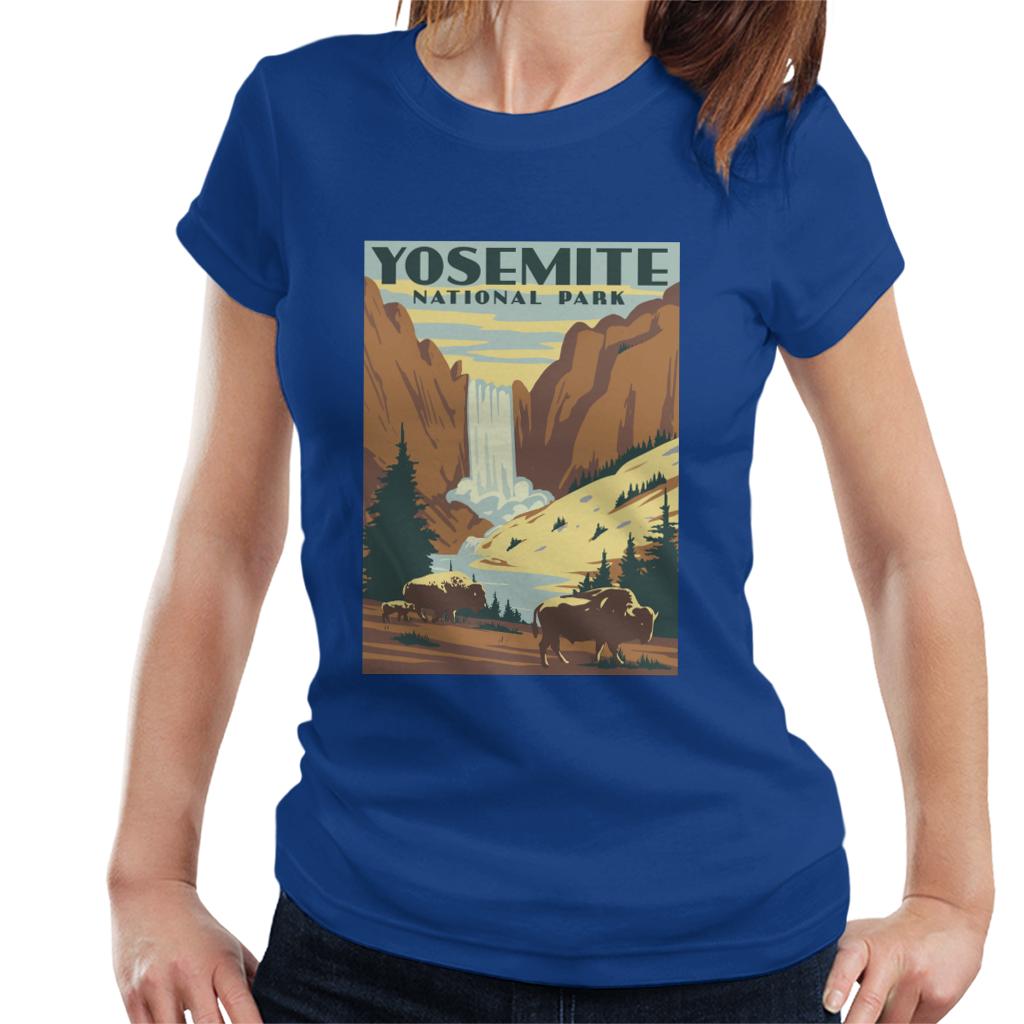 US National Parks Yosemite Waterfall Women's T-Shirt-ALL + EVERY