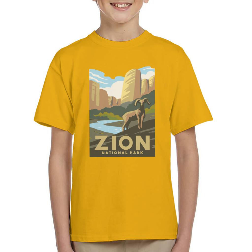 US National Parks Zion Kid's T-Shirt-ALL + EVERY