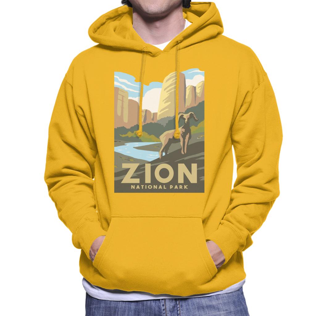 US National Parks Zion Men's Hooded Sweatshirt-ALL + EVERY