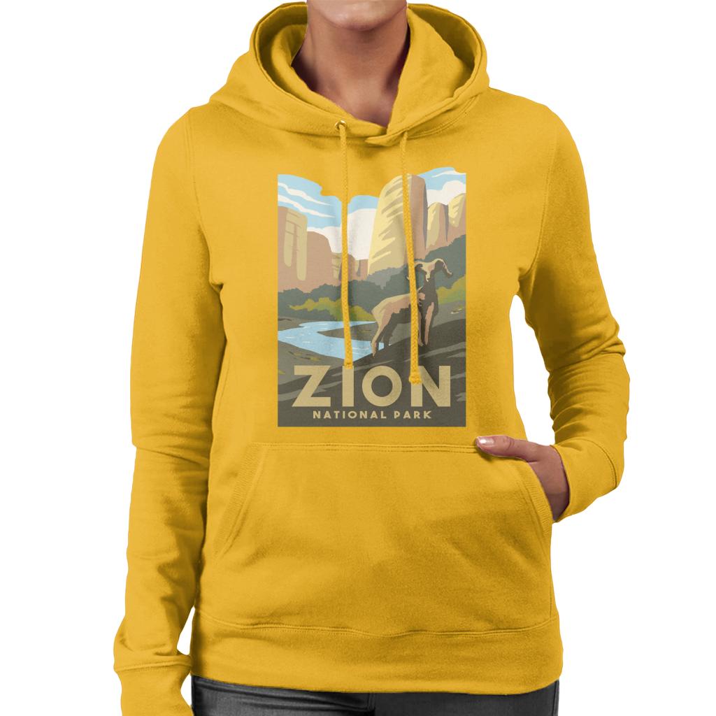 US National Parks Zion Women's Hooded Sweatshirt-ALL + EVERY