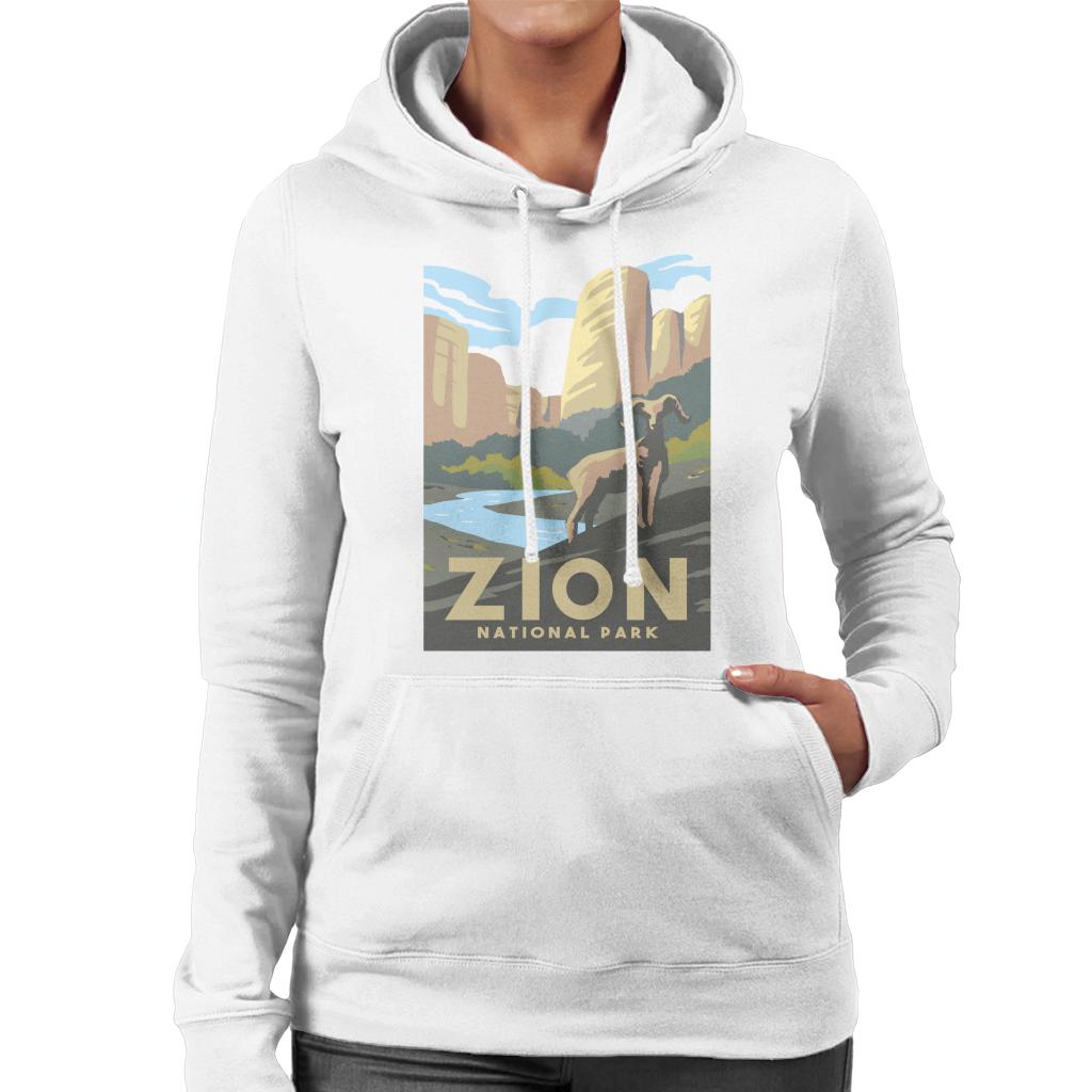 US National Parks Zion Women's Hooded Sweatshirt-ALL + EVERY