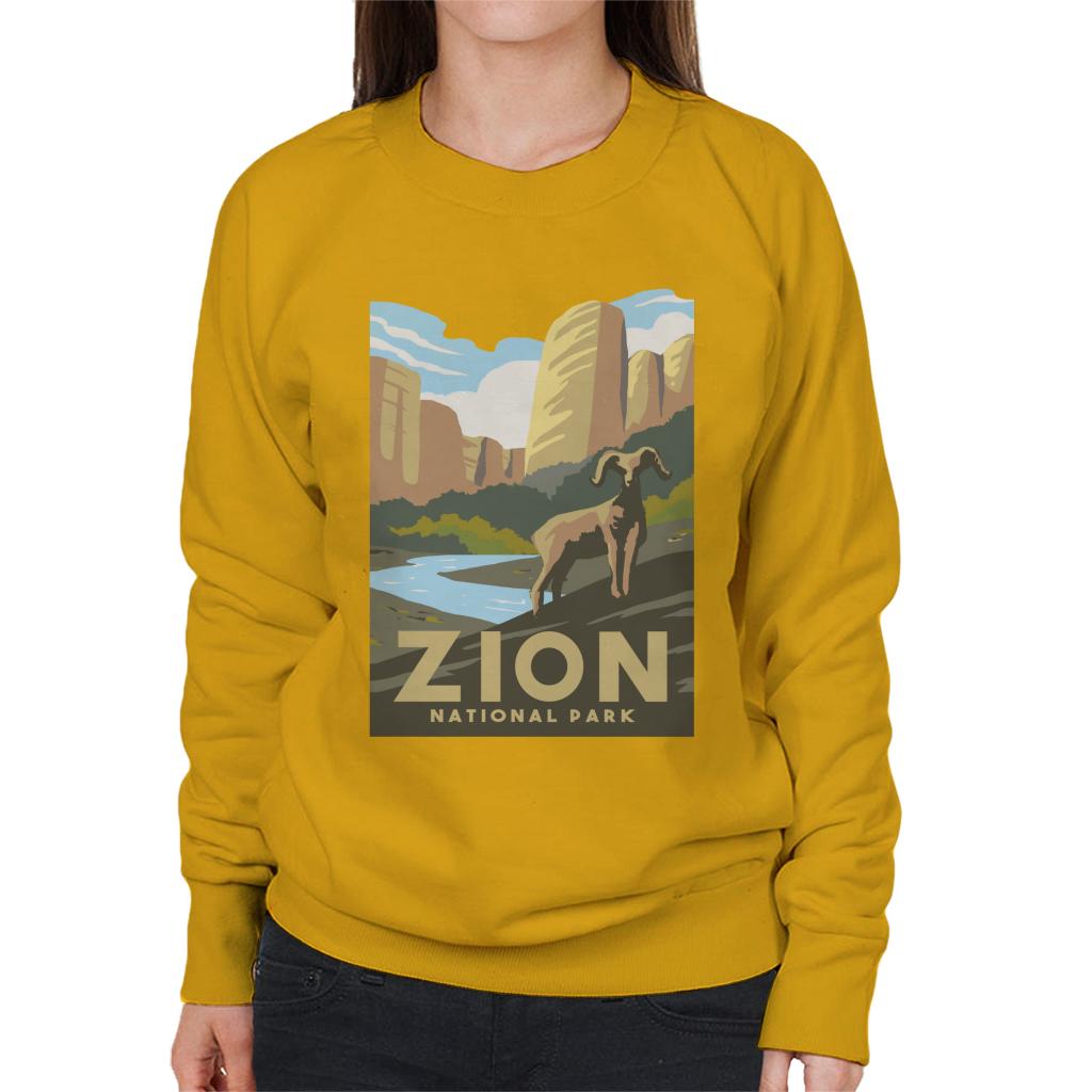 US National Parks Zion Women's Sweatshirt-ALL + EVERY